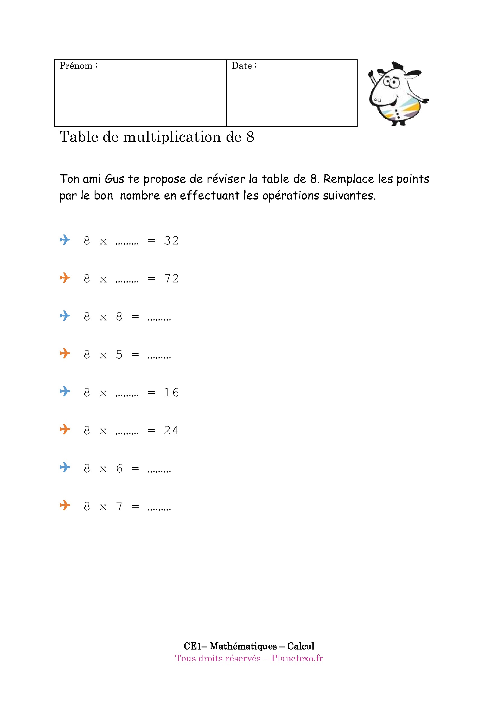 table multiplication