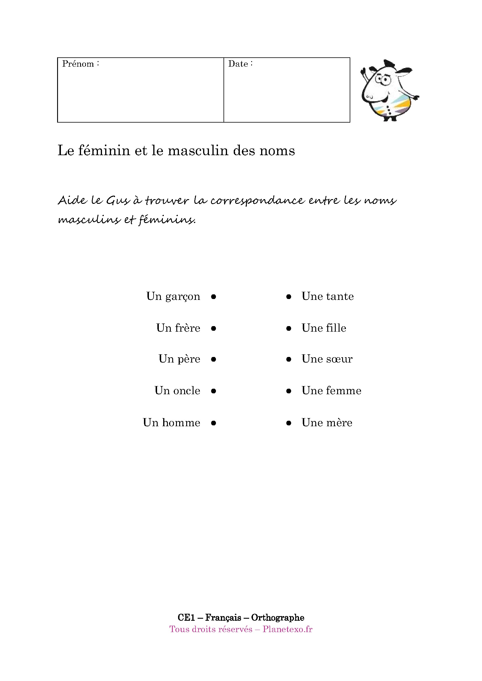 masculin; féminin, nom
