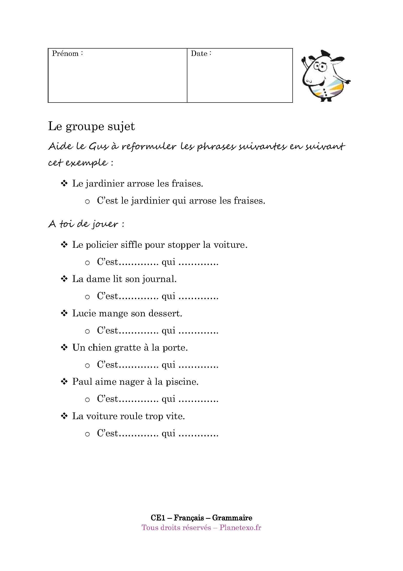 groupe, sujet