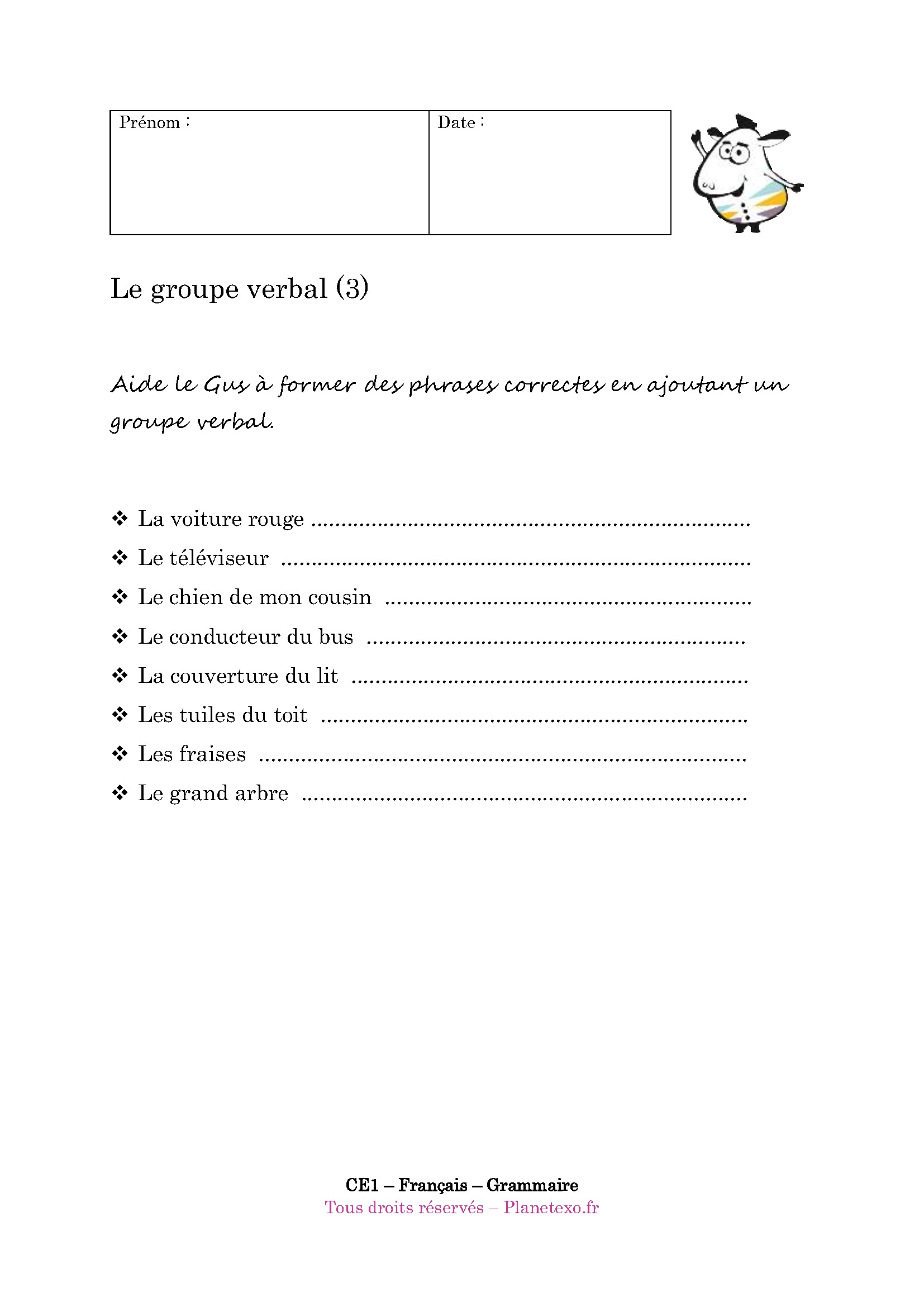 groupe verbal