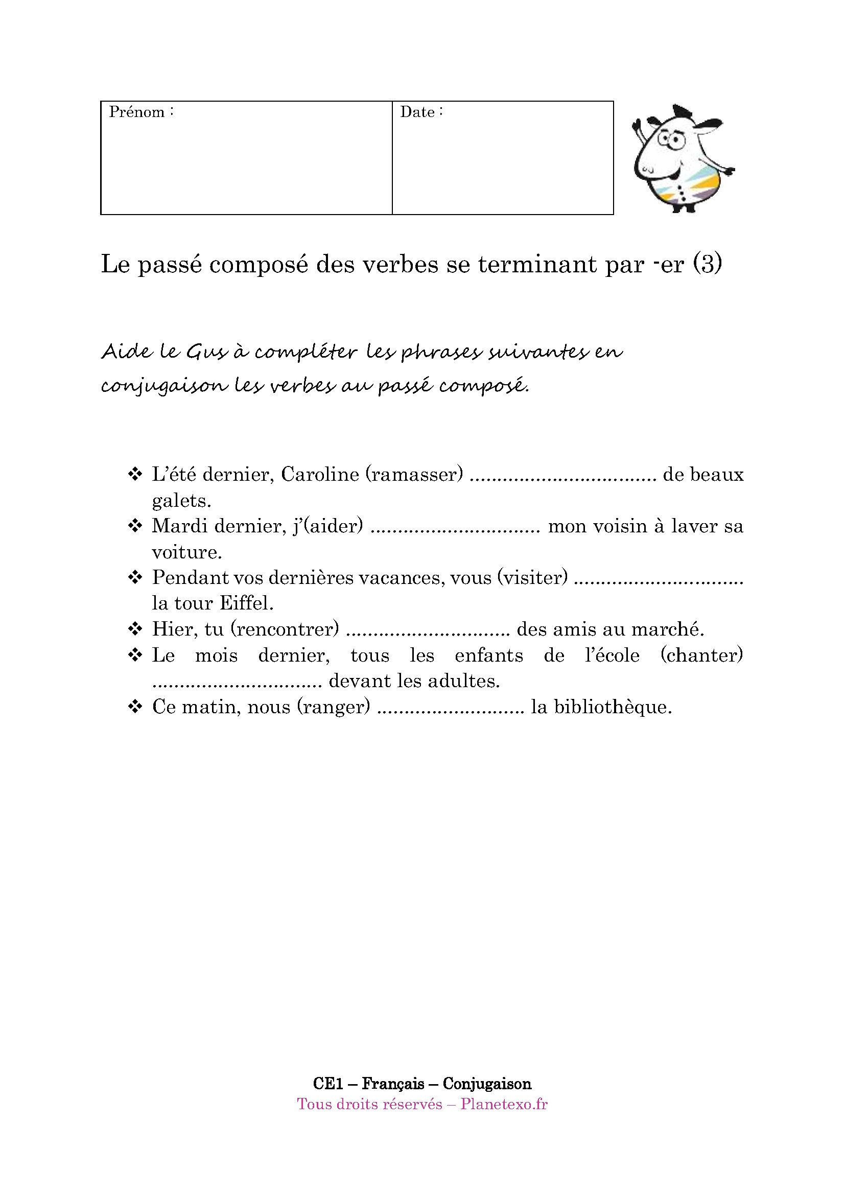 passe compose, etre