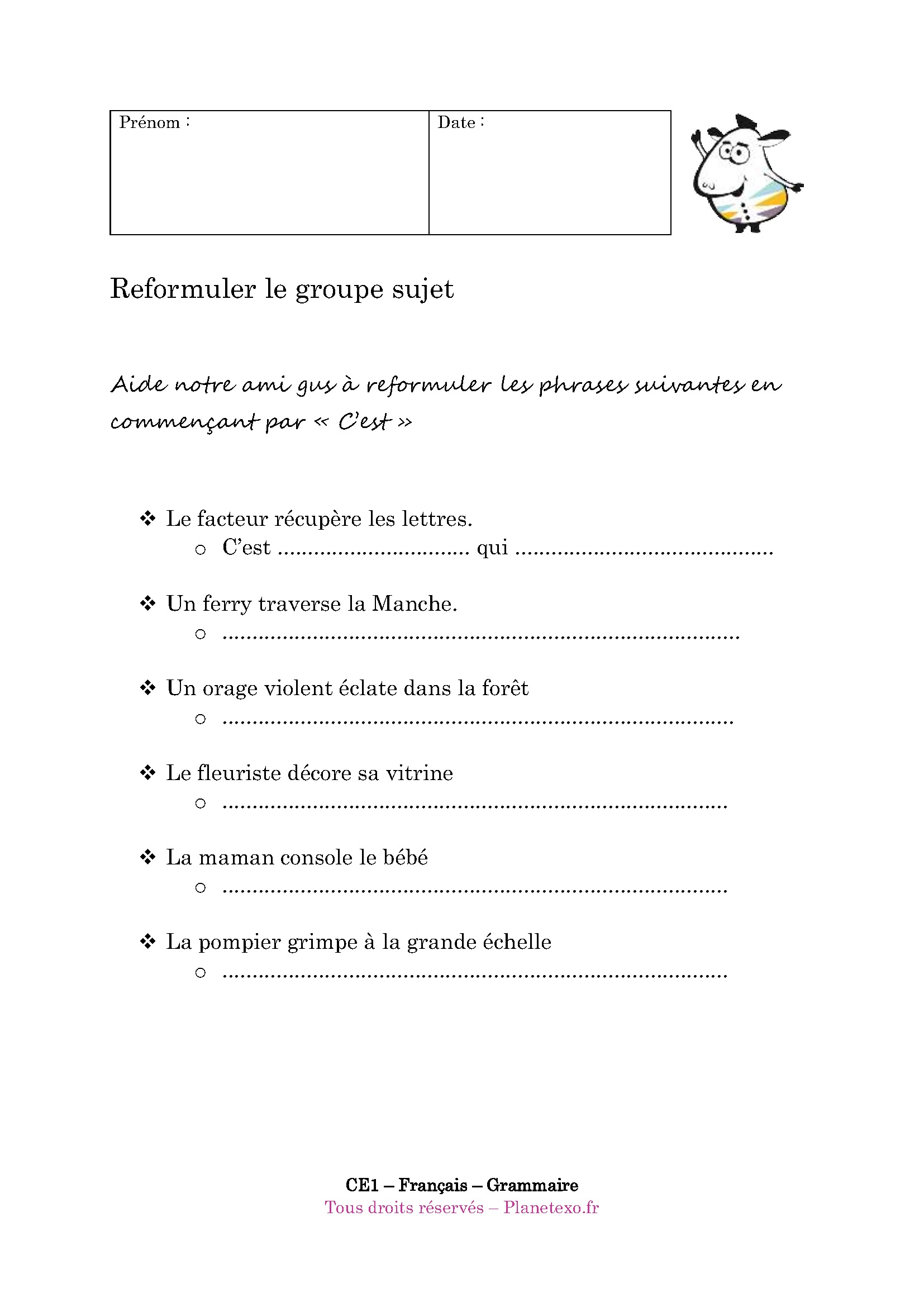 groupe, sujet