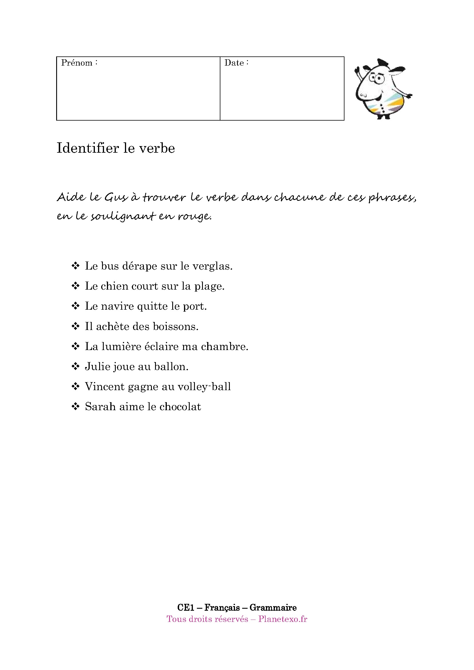 verbe, phrase