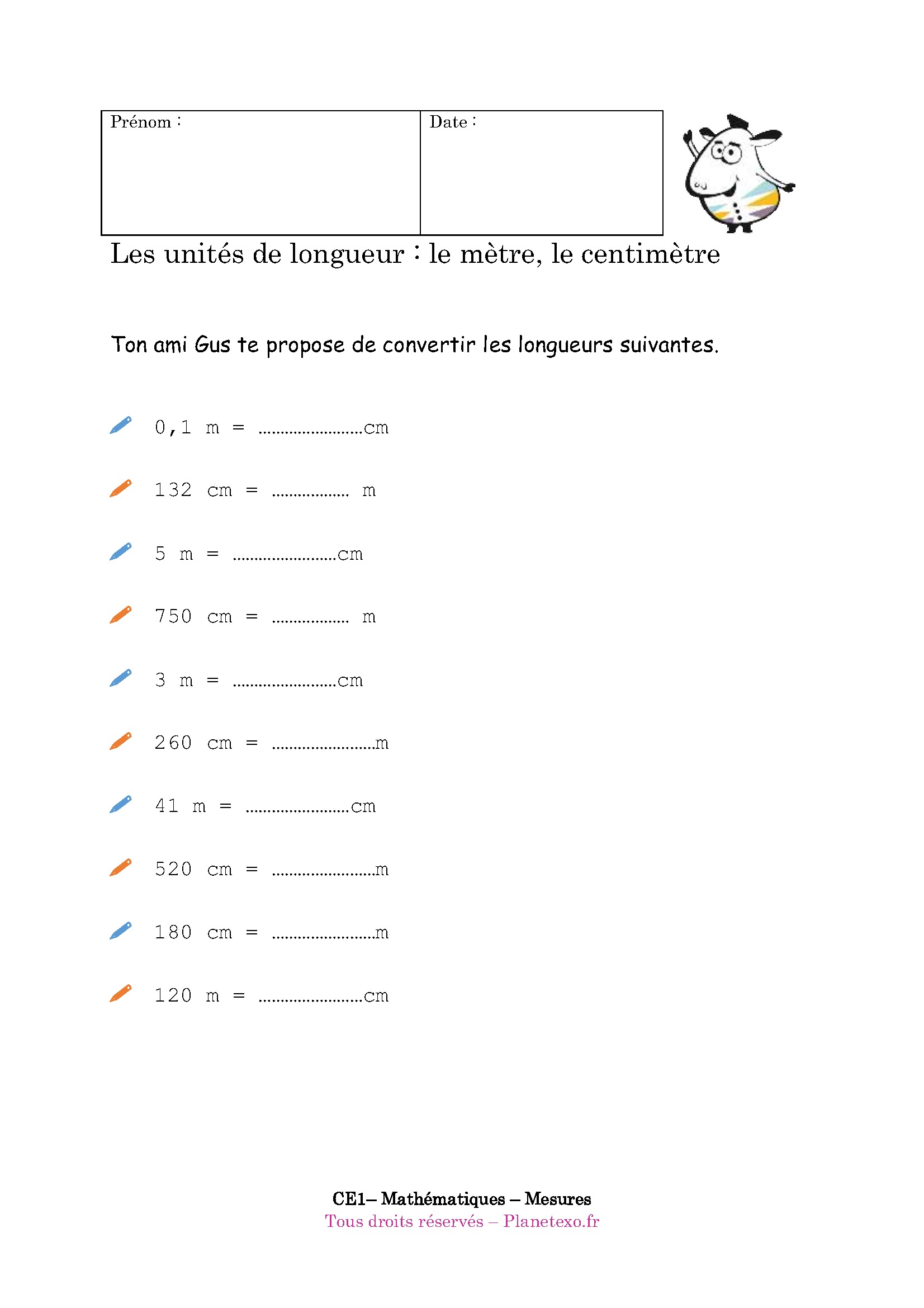 metre cm