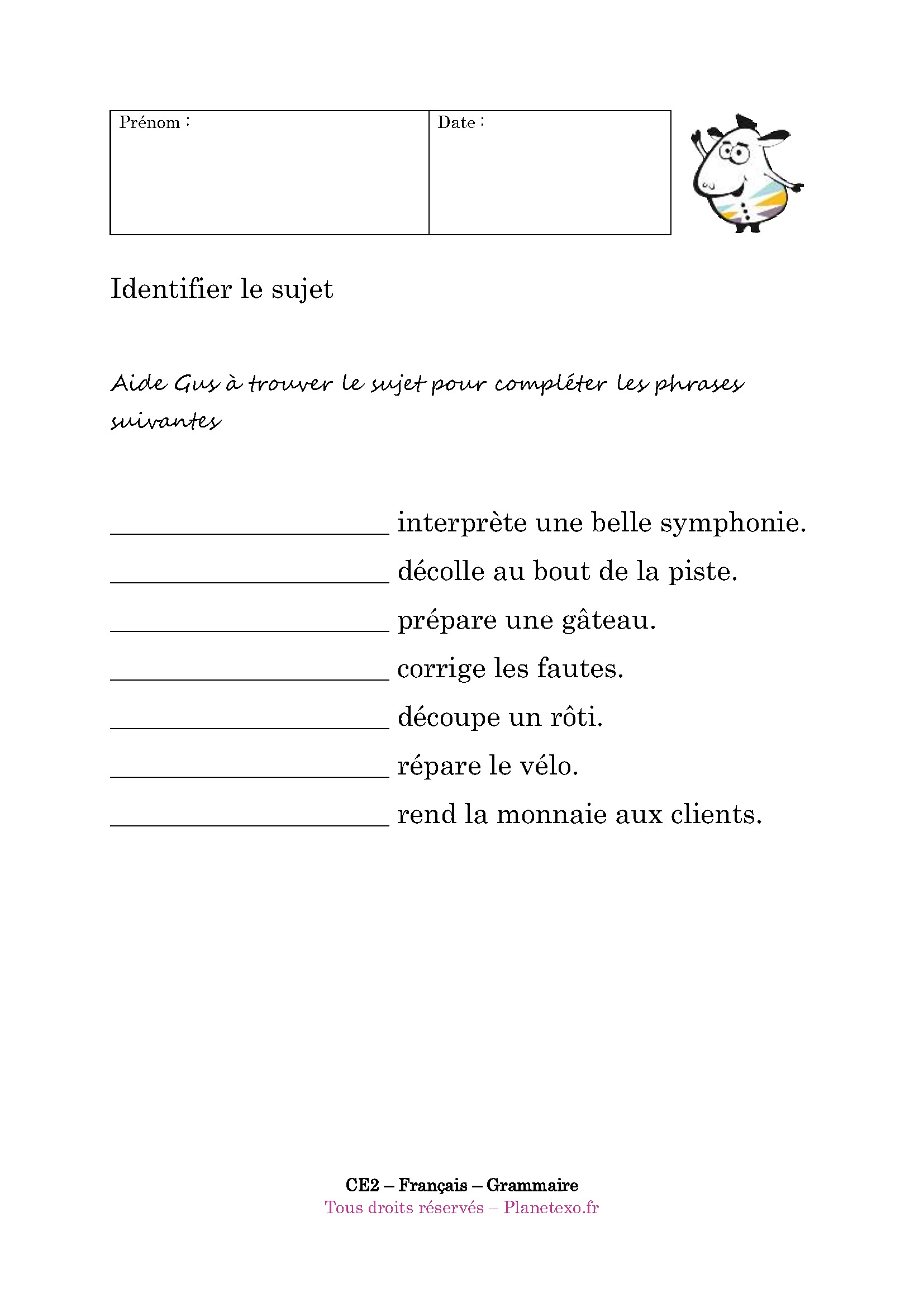 sujet