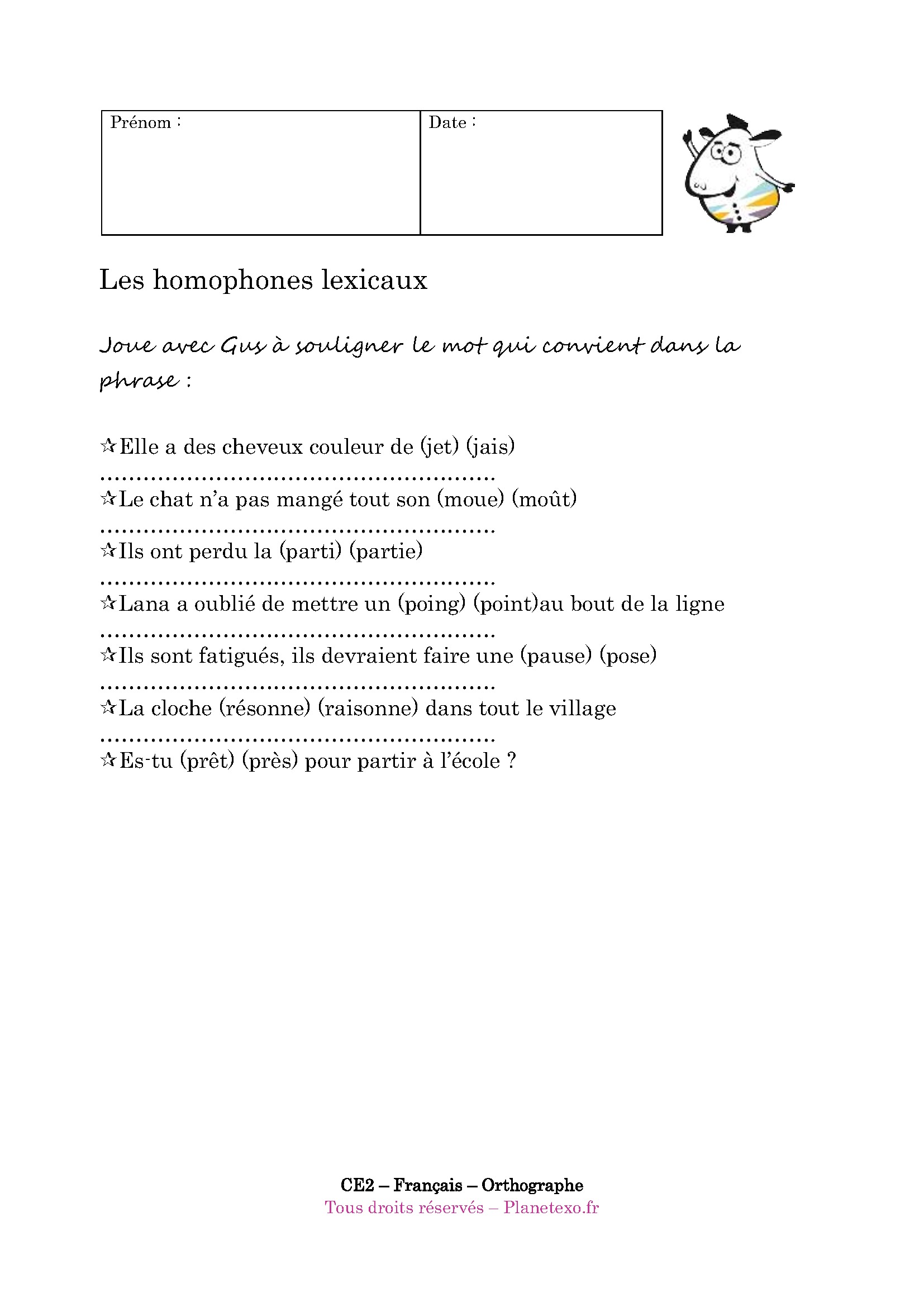 homophone lexical