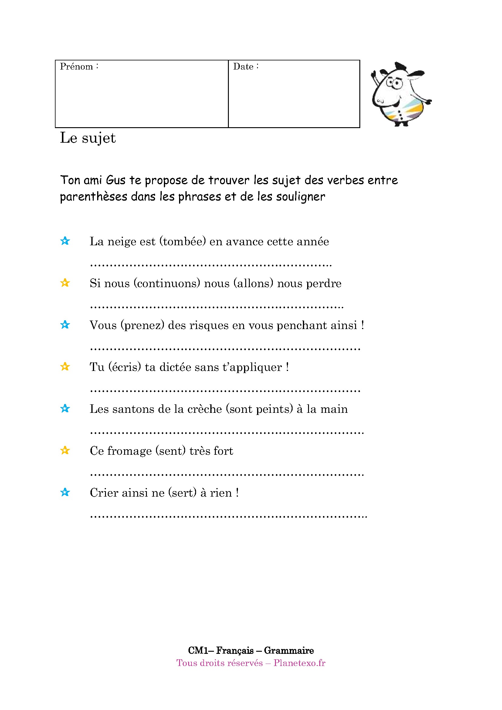 sujet