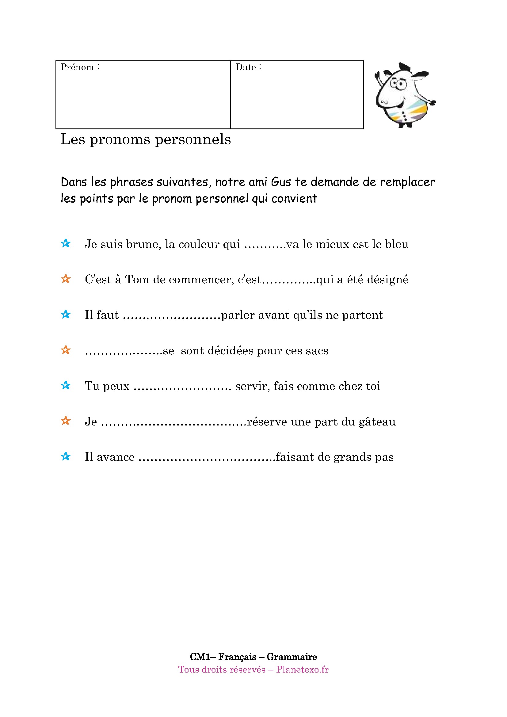 pronom personnel