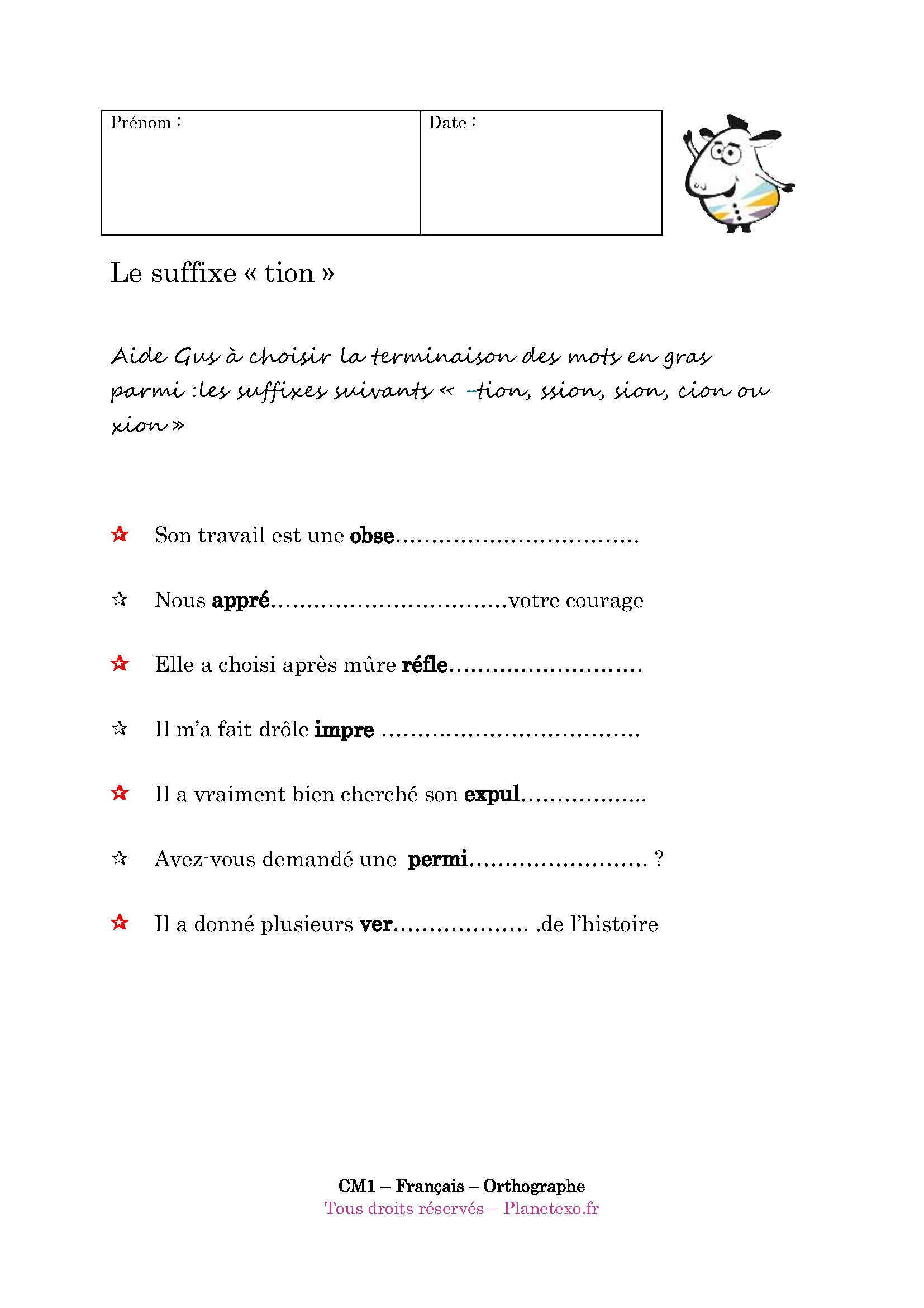 suffixes
