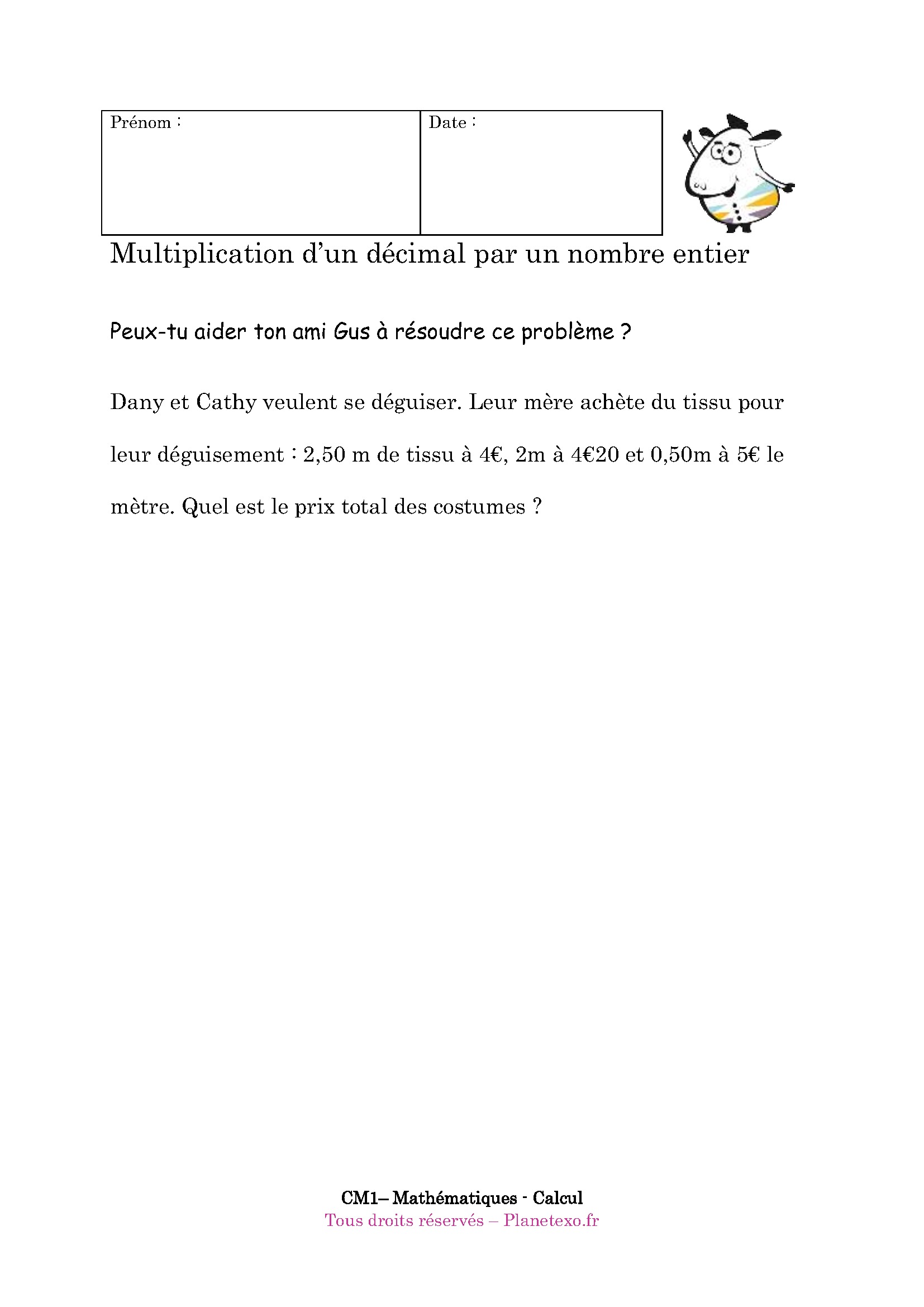 multiplication entier decimal