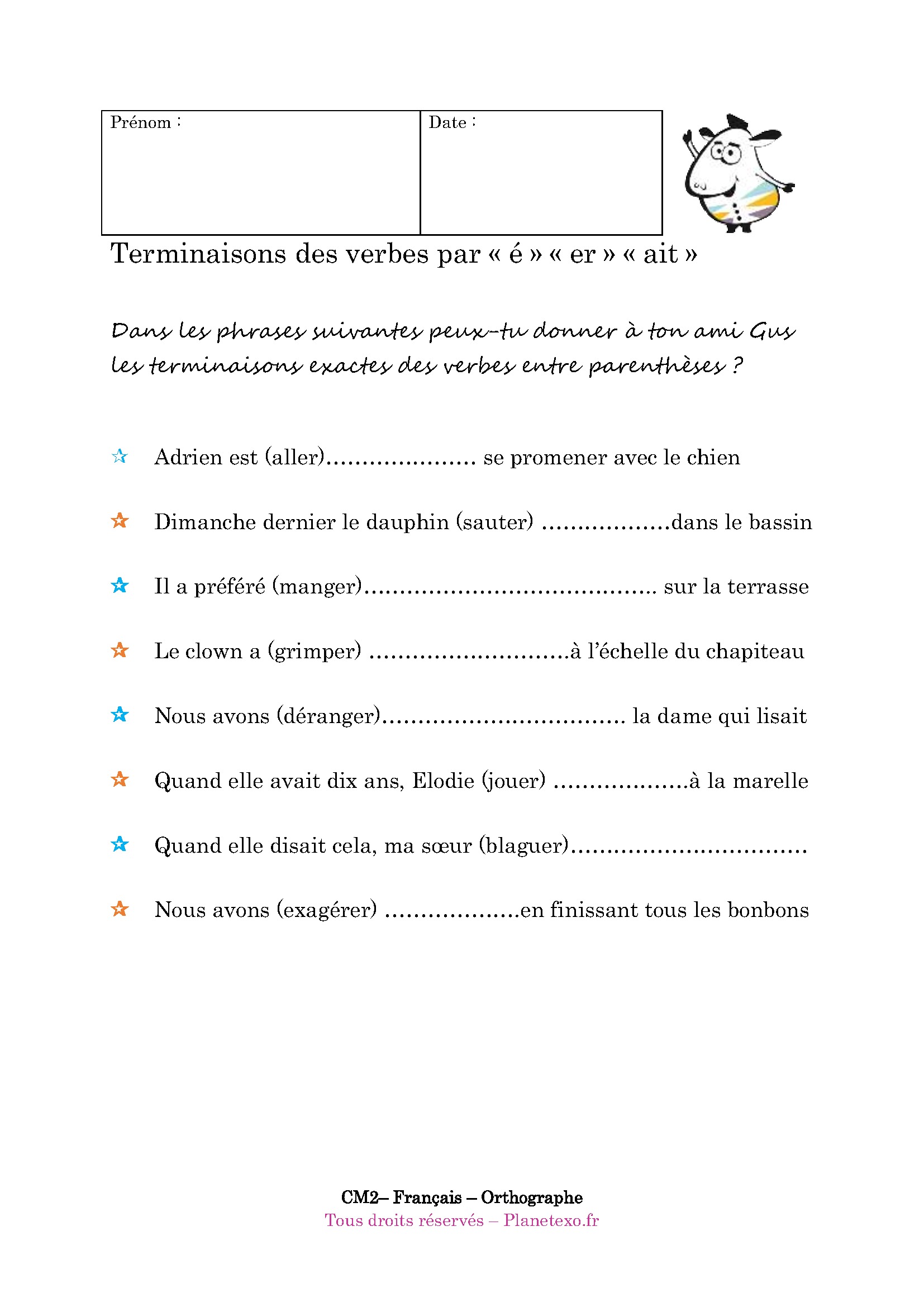 terminaison verbe