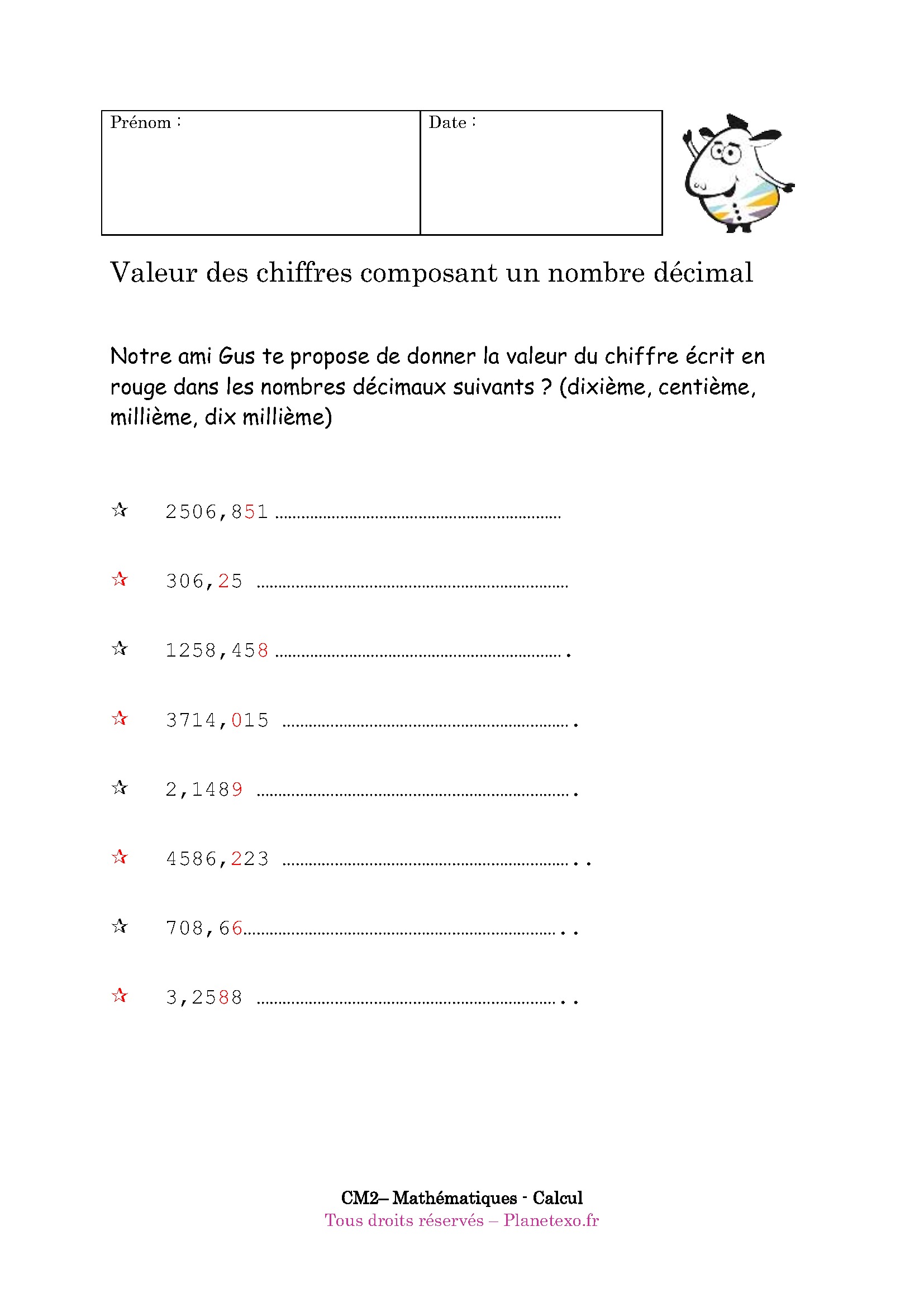 decimal decimaux