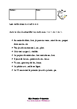 ce1-francais-mots-avec-n-et-m